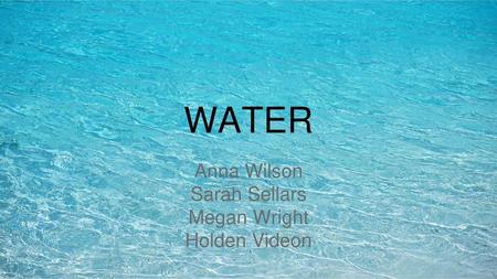 Anna Wilson Sarah Sellars Megan Wright Holden Videon