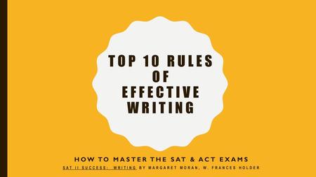 Top 10 rules of effective writing