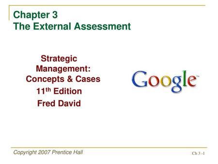 Chapter 3 The External Assessment