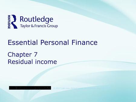 Essential Personal Finance