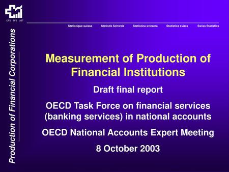 Measurement of Production of Financial Institutions