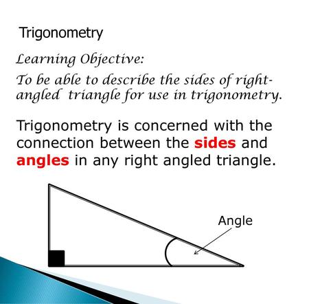 Trigonometry Learning Objective: