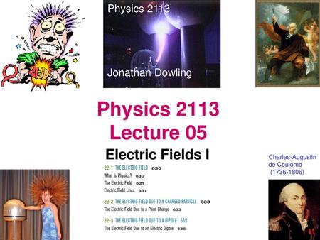 Physics 2113 Lecture 05 Electric Fields I Physics 2113