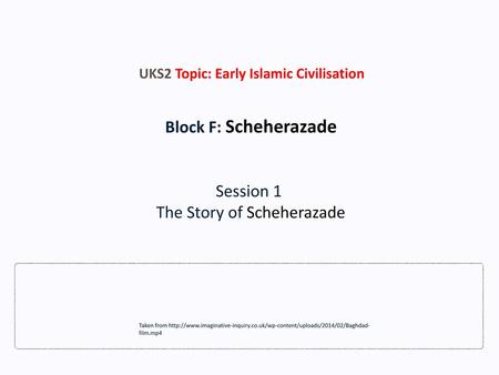 The Story of Scheherazade