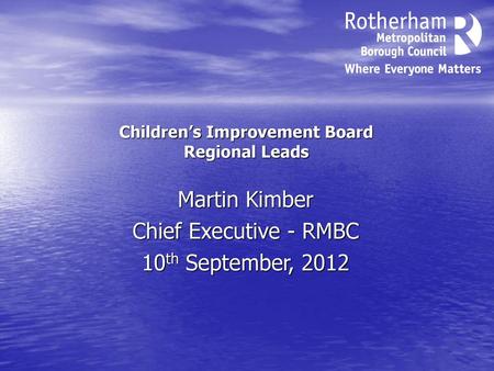 Children’s Improvement Board Regional Leads