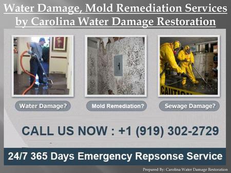 Water Damage, Mold Remediation Services by Carolina Water Damage Restoration Prepared By: Carolina Water Damage Restoration.