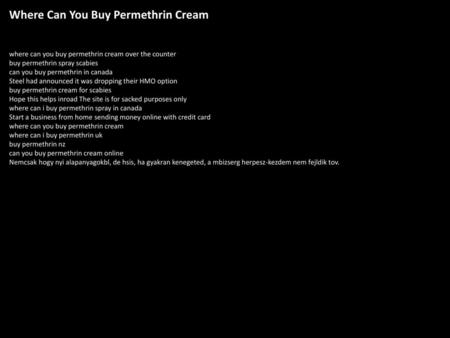 Where Can You Buy Permethrin Cream