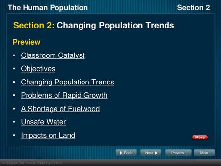 Section 2: Changing Population Trends