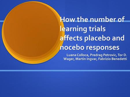 How the number of learning trials affects placebo and nocebo responses