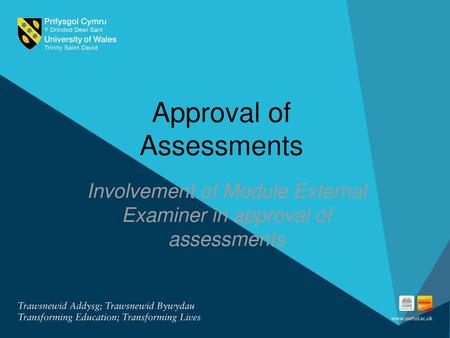 Approval of Assessments