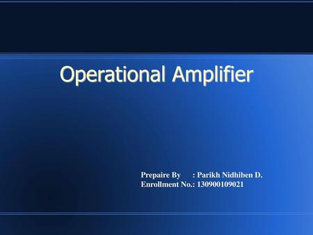 Operational Amplifier