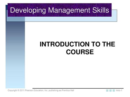 Developing Management Skills