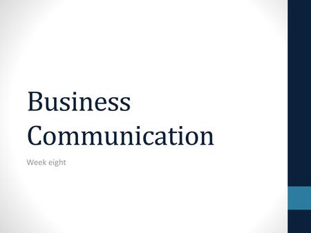 Business Communication