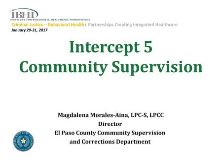 Intercept 5 Community Supervision