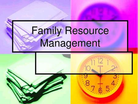 Family Resource Management