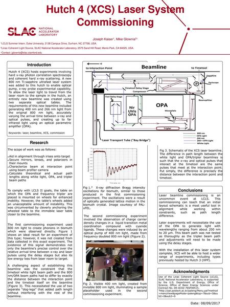 Hutch 4 (XCS) Laser System