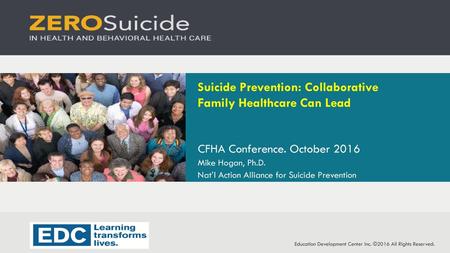 Suicide Prevention: Collaborative Family Healthcare Can Lead