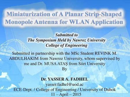 The Symposium Held by Nawroz University College of Engineering