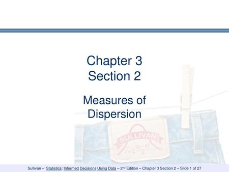 Measures of Dispersion