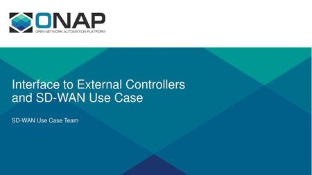 Interface to External Controllers and SD-WAN Use Case