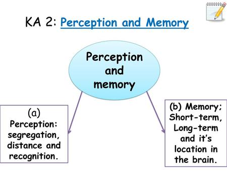 KA 2: Perception and Memory