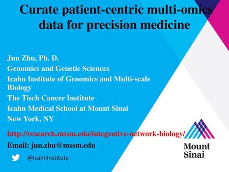 Curate patient-centric multi-omics data for precision medicine