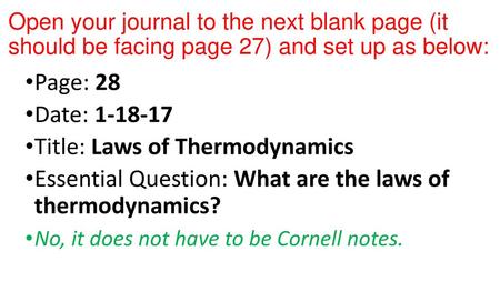 Title: Laws of Thermodynamics