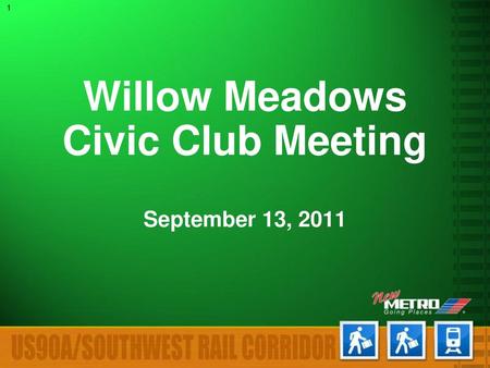 Willow Meadows Civic Club Meeting September 13, 2011