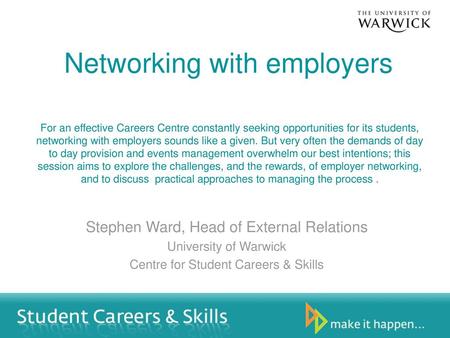 Networking with employers