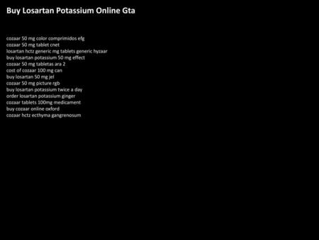 Buy Losartan Potassium Online Gta