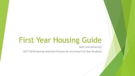 First Year Housing Guide