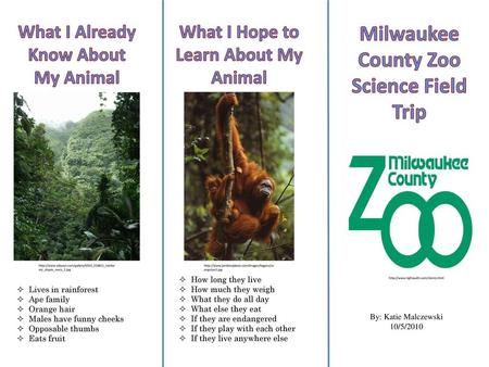 Milwaukee County Zoo Science Field Trip