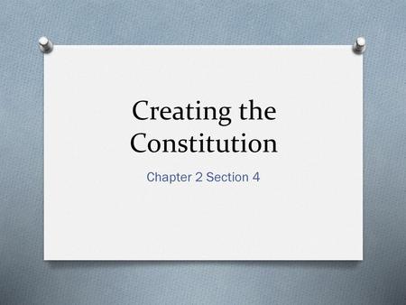 Creating the Constitution