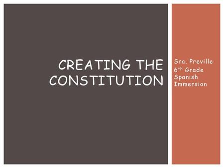 Creating the Constitution