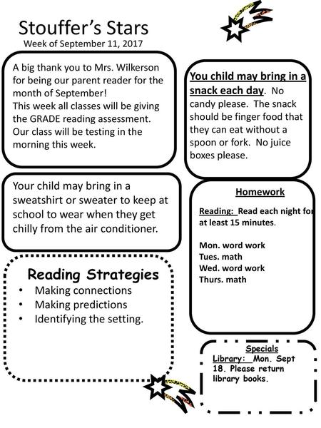 Stouffer’s Stars Reading Strategies