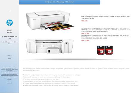 HP DeskJet Ink Advantage 1115 Printer