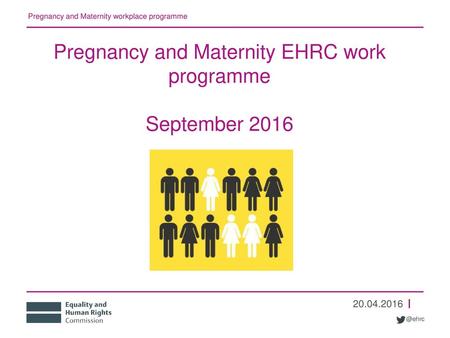 Pregnancy and Maternity EHRC work programme September 2016