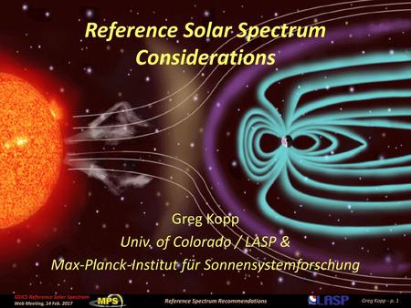 Reference Solar Spectrum Considerations