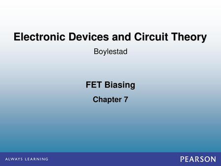 Electronic Devices and Circuit Theory