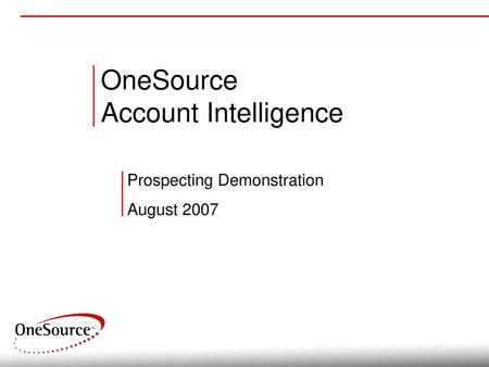 OneSource Account Intelligence