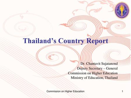 Thailand’s Country Report