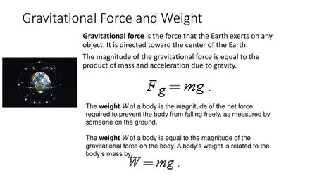 Gravitational Force and Weight