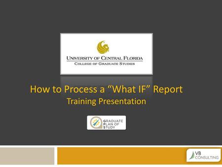 How to Process a “What IF” Report