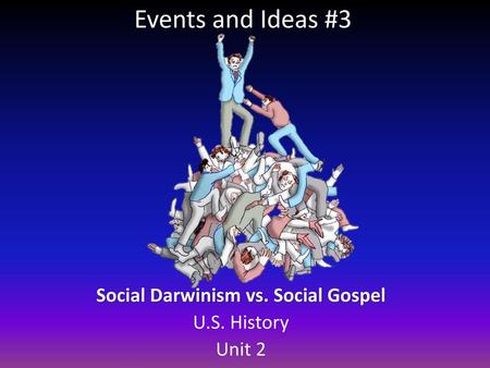 Social Darwinism vs. Social Gospel U.S. History Unit 2