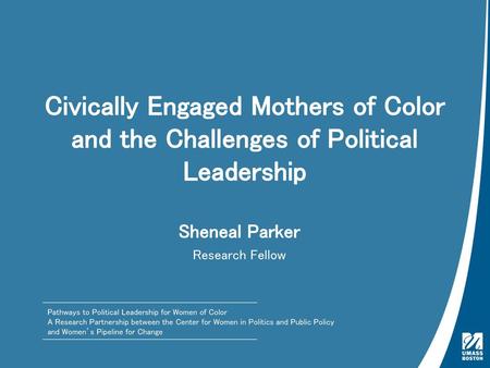 Sheneal Parker Research Fellow