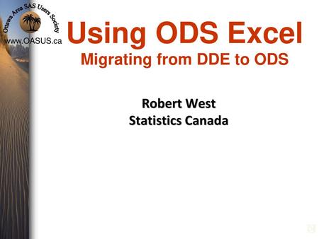 Using ODS Excel Migrating from DDE to ODS