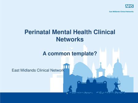 Perinatal Mental Health Clinical Networks A common template?