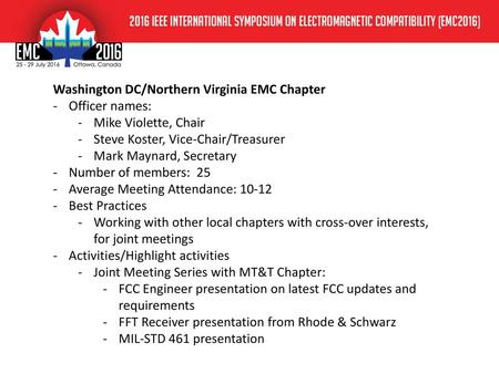 Washington DC/Northern Virginia EMC Chapter