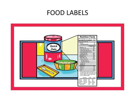 FOOD LABELS.