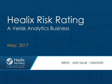 Healix Risk Rating A Verisk Analytics Business